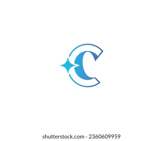 Modern Letter C cleaning Logo Template