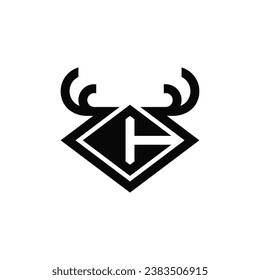 Modern letter C deer logo template