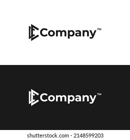 modern letter c horizontal logo design vector
