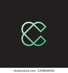 modern letter C initial logo design