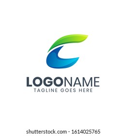 Modern letter C logo design