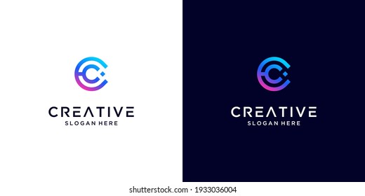 Modern letter C logo design inspiration