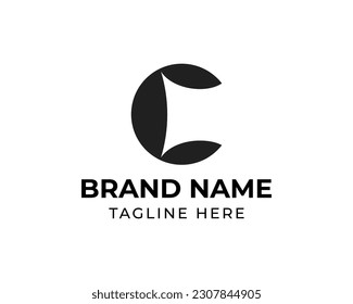 Diseño del logotipo C de letra moderna