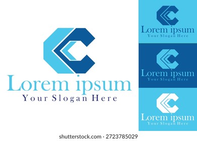 Diseño moderno del logotipo de la letra C con la forma geométrica creativa para la identidad Corporativa de la marca del negocio y el uso del Profesional