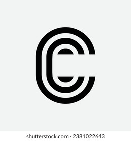 letra moderna Diseño del logotipo de la letra C monograma