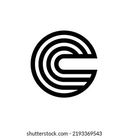 modern letter C monogram vector logo design
