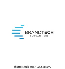 Ilustración de plantillas digitales de diseño de logotipo técnico de carta C moderna