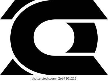 Letra moderna CC logo Vector