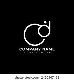 Modern Letter Cd logo vector design template