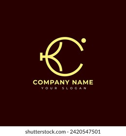 Modern Letter Ck logo vector design template