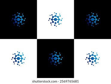 modern letter A connect vector illustration logo