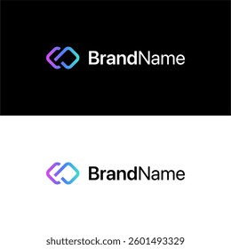 modern letter CP or CP infinity logo concept vector icon
