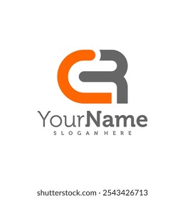 Modern letter CR logo design vector. Creative CR logo concepts template