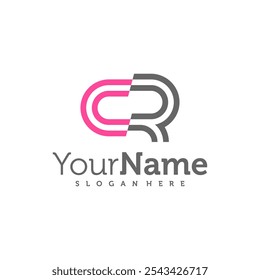 Modern letter CR logo design vector. Creative CR logo concepts template