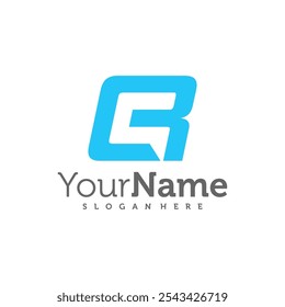 Modern letter CR logo design vector. Creative CR logo concepts template