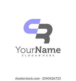 Modern letter CR logo design vector. Creative CR logo concepts template