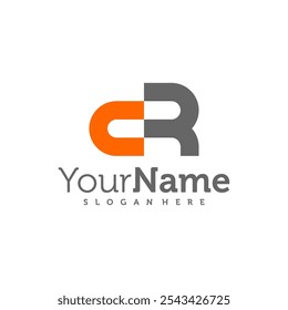 Modern letter CR logo design vector. Creative CR logo concepts template