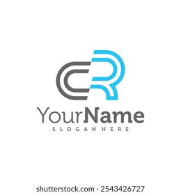 Modern letter CR logo design vector. Creative CR logo concepts template