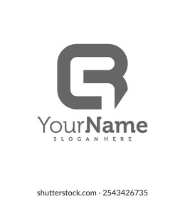 Modern letter CR logo design vector. Creative CR logo concepts template