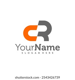 Modern letter CR logo design vector. Creative CR logo concepts template