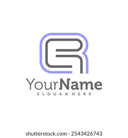 Modern letter CR logo design vector. Creative CR logo concepts template