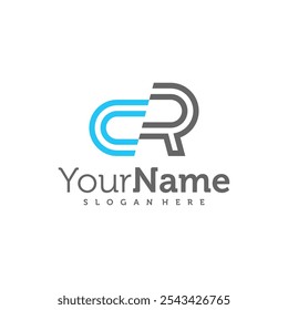 Modern letter CR logo design vector. Creative CR logo concepts template