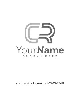 Modern letter CR logo design vector. Creative CR logo concepts template