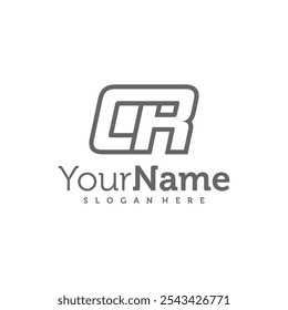 Modern letter CR logo design vector. Creative CR logo concepts template