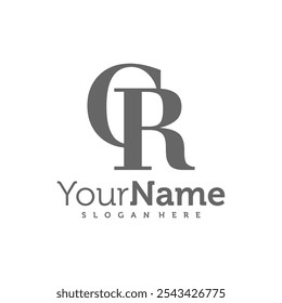 Modern letter CR logo design vector. Creative CR logo concepts template