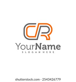 Modern letter CR logo design vector. Creative CR logo concepts template