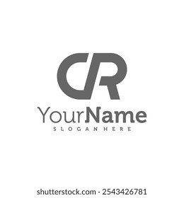 Modern letter CR logo design vector. Creative CR logo concepts template