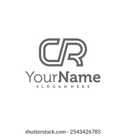 Modern letter CR logo design vector. Creative CR logo concepts template