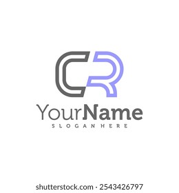 Modern letter CR logo design vector. Creative CR logo concepts template