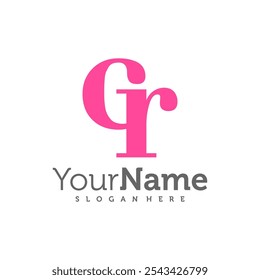 Modern letter CR logo design vector. Creative CR logo concepts template