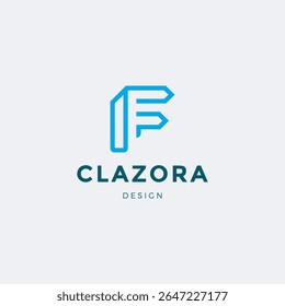 modern letter “F,” crafted with minimalist geometric shapes and clean lines to emphasize innovation and sophistication.