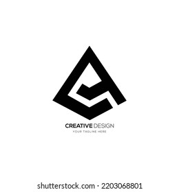 Modern letter A creative pyramid shape logo