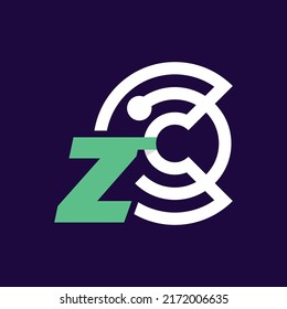 Modern letter crypto early technology Z early logo vector