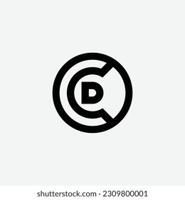 modern letter D and C logo. DC or CD logo