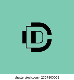 modern letter D and C logo. DC or CD logo