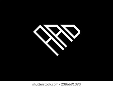 Letra moderna A logotipo en forma de diamante A D y monograma inicial A Plantilla vectorial de logotipo en letra D.