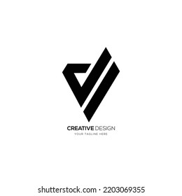 Modern letter d l v creative monogram logo