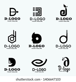 Modern letter d logo collection