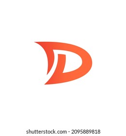 Concepto moderno de letra d logo. Diseño del logotipo de letras salvajes y audaces.