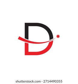 Modernes Logo-Design-Konzept mit dynamischem Swoosh und Starburst | Abstrakte anfängliche D Corporate Business Symbol Symbol Symbol Vektorgrafik