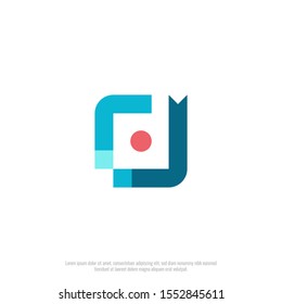 Modern letter D logo template. Simple logo design