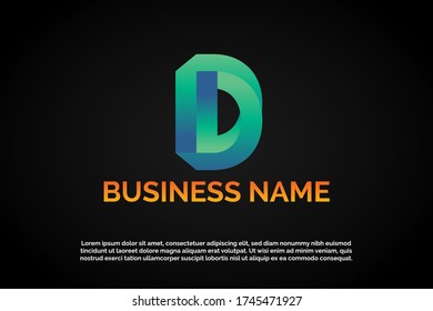 Modernes Logo-Template, Logo-Logo für Ihren Firmennamen, Vorlage für das Alphabet-Logo für den Gebrauch, modernes erstes Logo