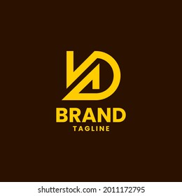 Modern Letter D ND Arrow Logo Icon Vector Design Template suitable for technology and other modern business bran