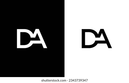 Modern letter DA logo design