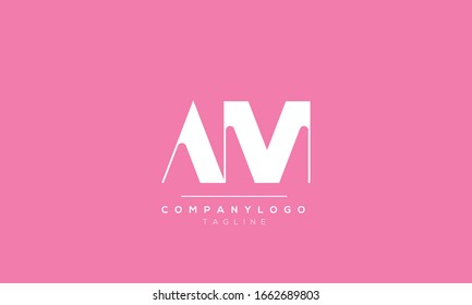 Modern AM letter design template