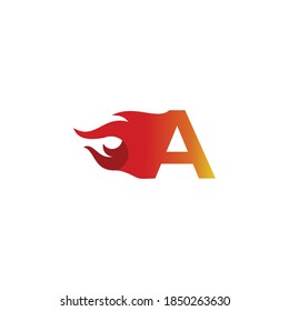 modern letter A design template elements